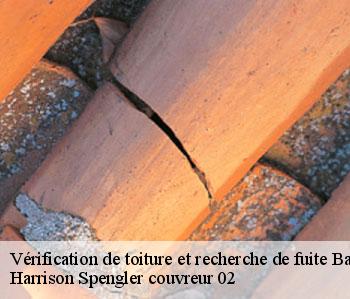 Vérification de toiture et recherche de fuite  bagneux-02290 Harrison Spengler couvreur 02